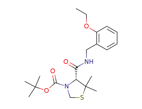 4-(2-ethoxy-benzylcarbamoyl)-5,5-dimethyl-thiazolidine-3-carboxylic acid <i>tert</i>-butyl ester