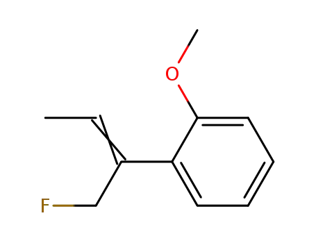 Molecular Structure of 637041-30-6 (Benzene, 1-[1-(fluoromethyl)-1-propenyl]-2-methoxy- (9CI))