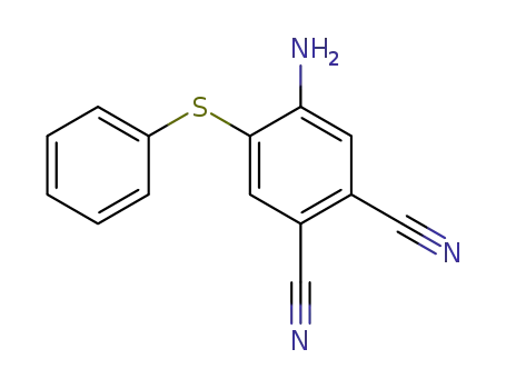 Molecular Structure of 620175-17-9 (1,2-Benzenedicarbonitrile, 4-amino-5-(phenylthio)-)