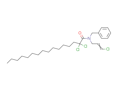 Molecular Structure of 753000-60-1 (Hexadecanamide,
2,2-dichloro-N-(3-chloro-2-propenyl)-N-(phenylmethyl)-)