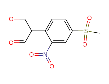 Molecular Structure of 197251-71-1 (2-(4-METHYLSULPHONYL-2-NITROPHENYL)MALONDIALDEHYDE, 95)