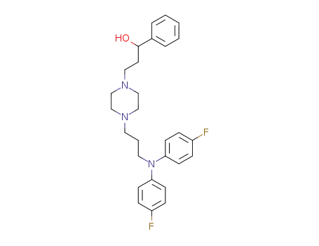 1-(4-(3-(bis(4-fluorophenyl)amino)propyl)piperazin-1-yl)-3-phenylpropan-3-ol