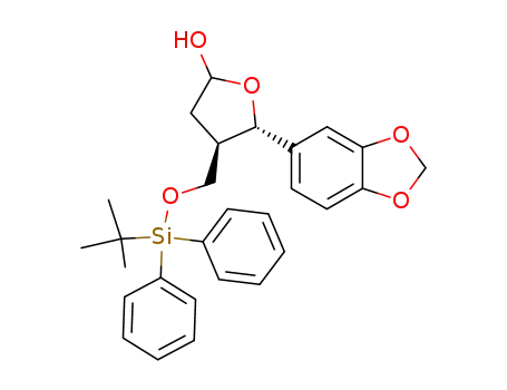 (4R,5S)-5-Benzo[1,3]dioxol-5-yl-4-(tert-butyl-diphenyl-silanyloxymethyl)-tetrahydro-furan-2-ol