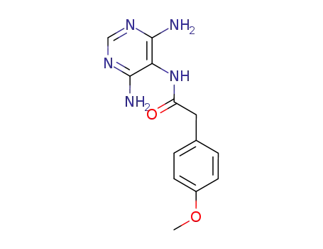Molecular Structure of 376629-47-9 (<i>N</i>-(4,6-diamino-pyrimidin-5-yl)-2-(4-methoxy-phenyl)-acetamide)