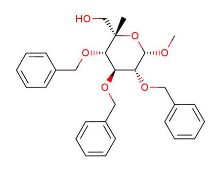 ((2S,3S,4S,5R,6S)-3,4,5-Tris-benzyloxy-6-methoxy-2-methyl-tetrahydro-pyran-2-yl)-methanol