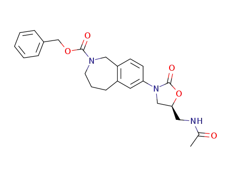 2H-2-Benzazepine-2-carboxylic acid,
7-[(5S)-5-[(acetylamino)methyl]-2-oxo-3-oxazolidinyl]-1,3,4,5-tetrahydro-
, phenylmethyl ester