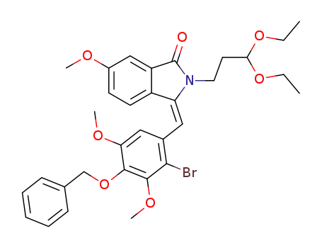 3-[1-(4-Benzyloxy-2-bromo-3,5-dimethoxy-phenyl)-meth-(E)-ylidene]-2-(3,3-diethoxy-propyl)-6-methoxy-2,3-dihydro-isoindol-1-one