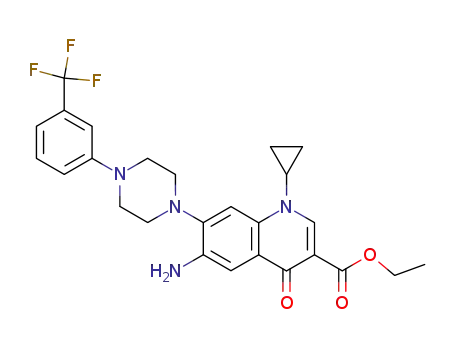 6-amino-1-cyclopropyl-4-oxo-7-[4-(3-trifluoromethyl-phenyl)-piperazin-1-yl]-1,4-dihydro-quinoline-3-carboxylic acid ethyl ester