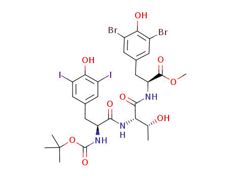 N-tert-butoxycarbonyl-o,o'-diiodo-L-tyrosyl-L-threonyl-o,o'-dibromo-L-tyrosine methyl ester