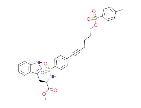 (2R)-3-(1H-indol-3-yl)-2-[[4-[6-(toluene-4-sulfonyloxy)hex-1-ynyl]phenyl]sulfonylamino]propionic acid methyl ester