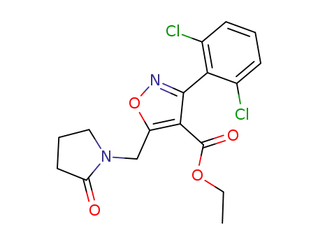 3-(2,6-dichloro-phenyl)-5-(2-oxo-pyrrolidin-1-ylmethyl)-isoxazole-4-carboxylic acid ethyl ester