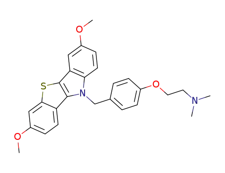 {2-[4-(3,7-dimethoxy-benzo[4,5]thieno[3,2-<i>b</i>]indol-10-ylmethyl)-phenoxy]-ethyl}-dimethyl-amine