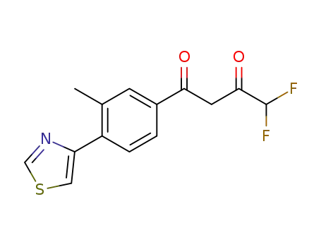 4,4-difluoro-1-(3-methyl-4-thiazol-4-yl-phenyl)-butane-1,3-dione