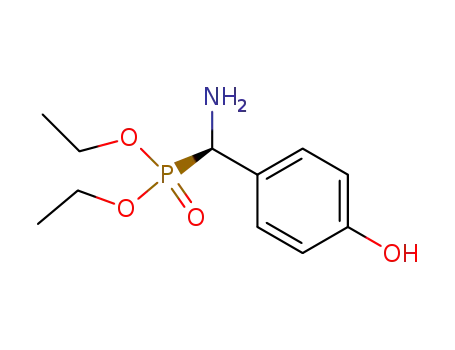 Molecular Structure of 879885-74-2 (Phosphonic acid, [(R)-amino(4-hydroxyphenyl)methyl]-, diethyl ester)