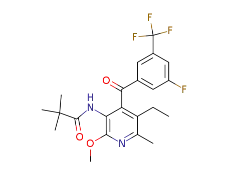 <i>N</i>-[5-ethyl-4-(3-fluoro-5-trifluoromethyl-benzoyl)-2-methoxy-6-methyl-pyridin-3-yl]-2,2-dimethyl-propionamide