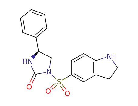 2-Imidazolidinone, 1-[(2,3-dihydro-1H-indol-5-yl)sulfonyl]-4-phenyl-,
(4S)-