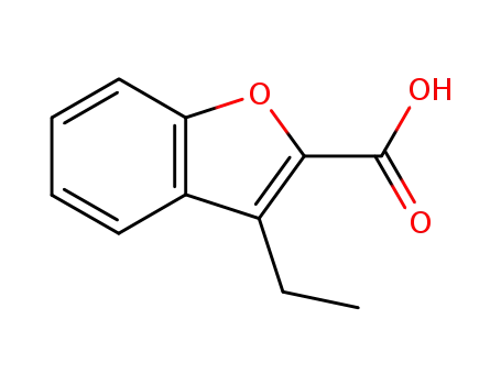 Molecular Structure of 26690-96-0 (2-Benzofurancarboxylic acid, 3-ethyl-)