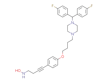 <i>N</i>-{4-[4-(4-{4-[bis-(4-fluoro-phenyl)-methyl]-piperazin-1-yl}-butoxy)-phenyl]-but-3-ynyl}-hydroxylamine