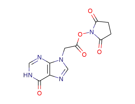 Molecular Structure of 879481-12-6 (2,5-Pyrrolidinedione, 1-[[(1,6-dihydro-6-oxo-9H-purin-9-yl)acetyl]oxy]-)