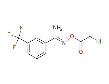 Molecular Structure of 844498-77-7 (Benzenecarboximidamide, N-[(chloroacetyl)oxy]-3-(trifluoromethyl)-)