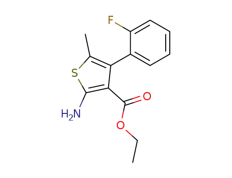 3-Thiophenecarboxylic acid, 2-amino-4-(2-fluorophenyl)-5-methyl-, ethyl
ester