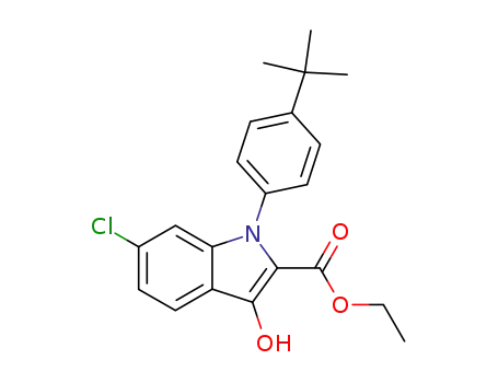 1H-Indole-2-carboxylic acid,
6-chloro-1-[4-(1,1-dimethylethyl)phenyl]-3-hydroxy-, ethyl ester