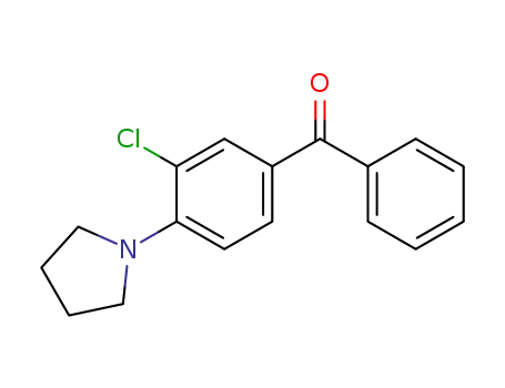 Molecular Structure of 834895-53-3 (Methanone, [3-chloro-4-(1-pyrrolidinyl)phenyl]phenyl-)