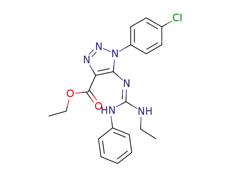 1-(4-chloro-phenyl)-5-(<i>N</i>'-ethyl-<i>N</i>''-phenyl-guanidino)-1<i>H</i>-[1,2,3]triazole-4-carboxylic acid ethyl ester