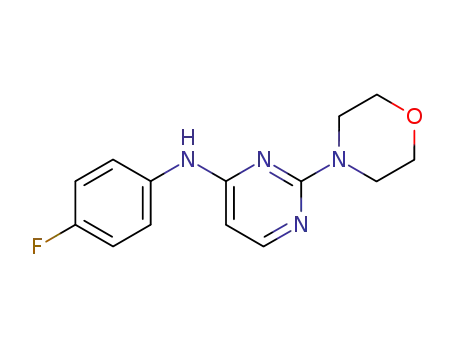 (4-fluoro-phenyl)-(2-morpholin-4-yl-pyrimidin-4-yl)-amine