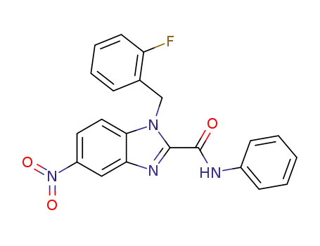 1-(2-fluoro-benzyl)-5-nitro-1<i>H</i>-benzoimidazole-2-carboxylic acid phenylamide