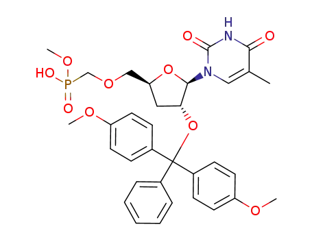 [(2S,4R,5R)-4-[Bis-(4-methoxy-phenyl)-phenyl-methoxy]-5-(5-methyl-2,4-dioxo-3,4-dihydro-2H-pyrimidin-1-yl)-tetrahydro-furan-2-ylmethoxymethyl]-phosphonic acid monomethyl ester