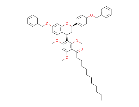 (2R,4R)-2-(4-benzoxyphenyl)-7-benzoxy-4-(2,4,6-trimethoxy-3-(dodecanoyl)phenyl)chroman