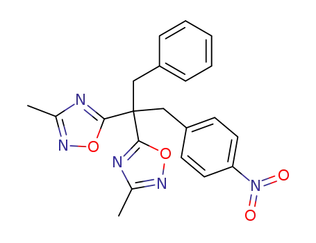 1,2,4-Oxadiazole,
5,5'-[1-[(4-nitrophenyl)methyl]-2-phenylethylidene]bis[3-methyl-