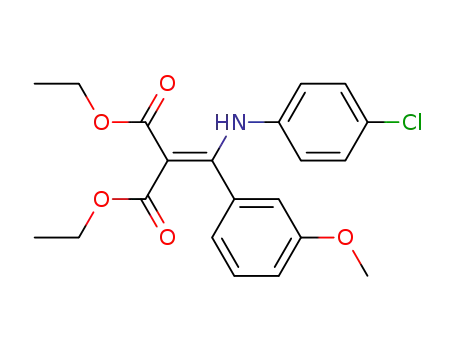 Molecular Structure of 828264-13-7 (Propanedioic acid,
[[(4-chlorophenyl)amino](3-methoxyphenyl)methylene]-, diethyl ester)