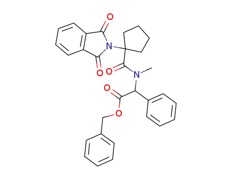 Benzeneacetic acid,
a-[[[1-(1,3-dihydro-1,3-dioxo-2H-isoindol-2-yl)cyclopentyl]carbonyl]meth
ylamino]-, phenylmethyl ester