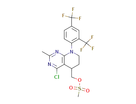 methanesulfonic acid 8-(2,4-bis-trifluoromethyl-phenyl)-4-chloro-2-methyl-5,6,7,8-tetrahydro-pyrido[2,3-<i>d</i>]pyrimidin-5-ylmethyl ester