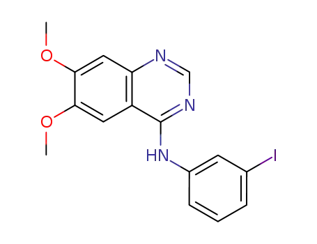 Molecular Structure of 189290-58-2 (N-(3-iodophenyl)-6,7-dimethoxyquinazolin-4-amine)