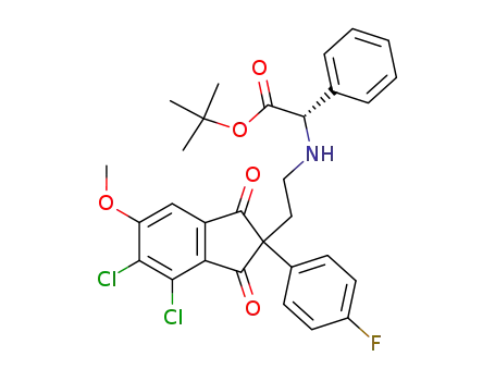 {2-[4,5-dichloro-2-(4-fluoro-phenyl)-6-methoxy-1,3-dioxo-indan-2-yl]-ethylamino}-phenyl-acetic acid <i>tert</i>-butyl ester