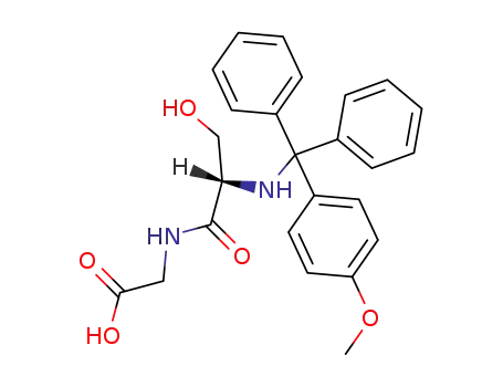 Molecular Structure of 872611-92-2 (Glycine, N-[(4-methoxyphenyl)diphenylmethyl]-L-seryl-)