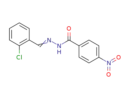 Molecular Structure of 35559-06-9 (Benzoic acid, 4-nitro-,2-[(2-chlorophenyl)methylene]hydrazide)