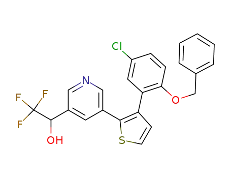3-Pyridinemethanol,
5-[3-[5-chloro-2-(phenylmethoxy)phenyl]-2-thienyl]-a-(trifluoromethyl)-