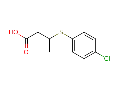 Molecular Structure of 90919-34-9 (3-(4-CHLOROPHENYLTHIO)BUTYRIC ACID)