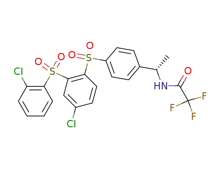 <i>N</i>-(1-{4-[4-chloro-2-(2-chloro-benzenesulfonyl)-benzenesulfonyl]-phenyl}-ethyl)-2,2,2-trifluoro-acetamide