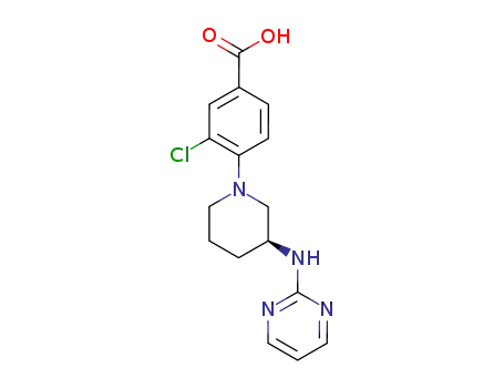 Benzoic acid, 3-chloro-4-[(3S)-3-(2-pyrimidinylamino)-1-piperidinyl]-