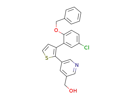 3-Pyridinemethanol, 5-[3-[5-chloro-2-(phenylmethoxy)phenyl]-2-thienyl]-