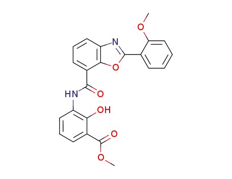 2-hydroxy-3-{[2-(2-methoxyphenyl)benzoxazole-7-carbonyl]amino}benzoic acid methyl ester
