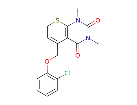 5-(2-chloro-phenoxymethyl)-1,3-dimethyl-1,7-dihydro-thiopyrano[2,3-<i>d</i>]pyrimidine-2,4-dione