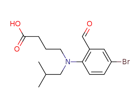 Molecular Structure of 854764-36-6 (4-[(4-bromo-2-formyl-phenyl)-isobutyl-amino]-butyric acid)