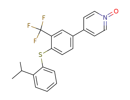Molecular Structure of 388118-61-4 (Pyridine, 4-[4-[[2-(1-methylethyl)phenyl]thio]-3-(trifluoromethyl)phenyl]-,
1-oxide)