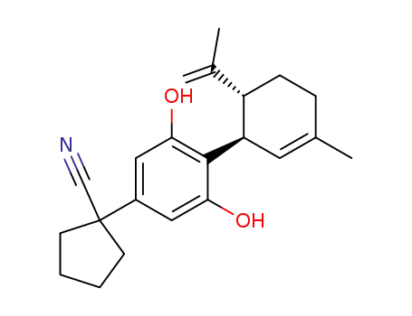 1-[3,5-Dihydroxy-4-((1R,6R)-6-isopropenyl-3-methyl-cyclohex-2-enyl)-phenyl]-cyclopentanecarbonitrile
